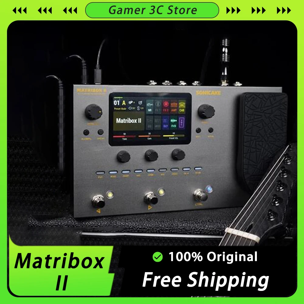 SONICAKE Matribox II Electric Guitar Amp Custom Modeling Multi-Effects Processor FX Loop MIDI Stereo IR USB AUX In Metal Shell