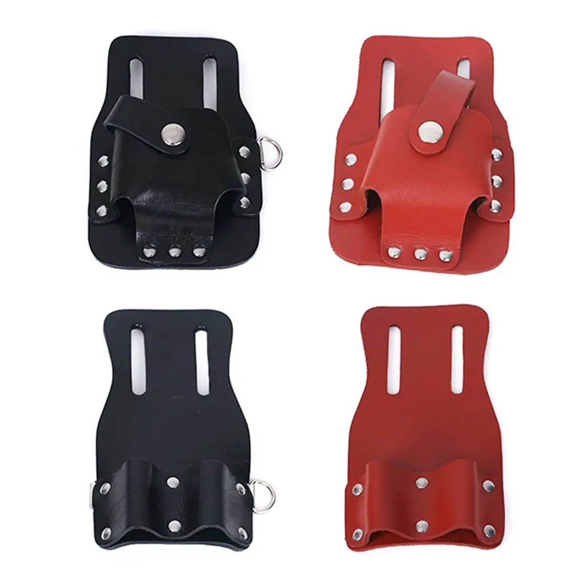 2026 New 5 Piece Set of Genuine Leather Scaffolding Belt, Genuine Leather Removable Tool Belt. Black