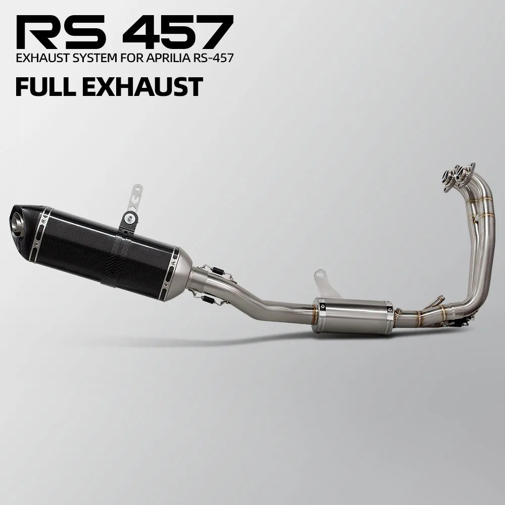 

Выхлопная система RS 457 для мотоцикла Aprilia RS457 2024-2026, гоночный коллектор, комплект выхлопных труб 470 мм, карбоновый глушитель с DB Killer