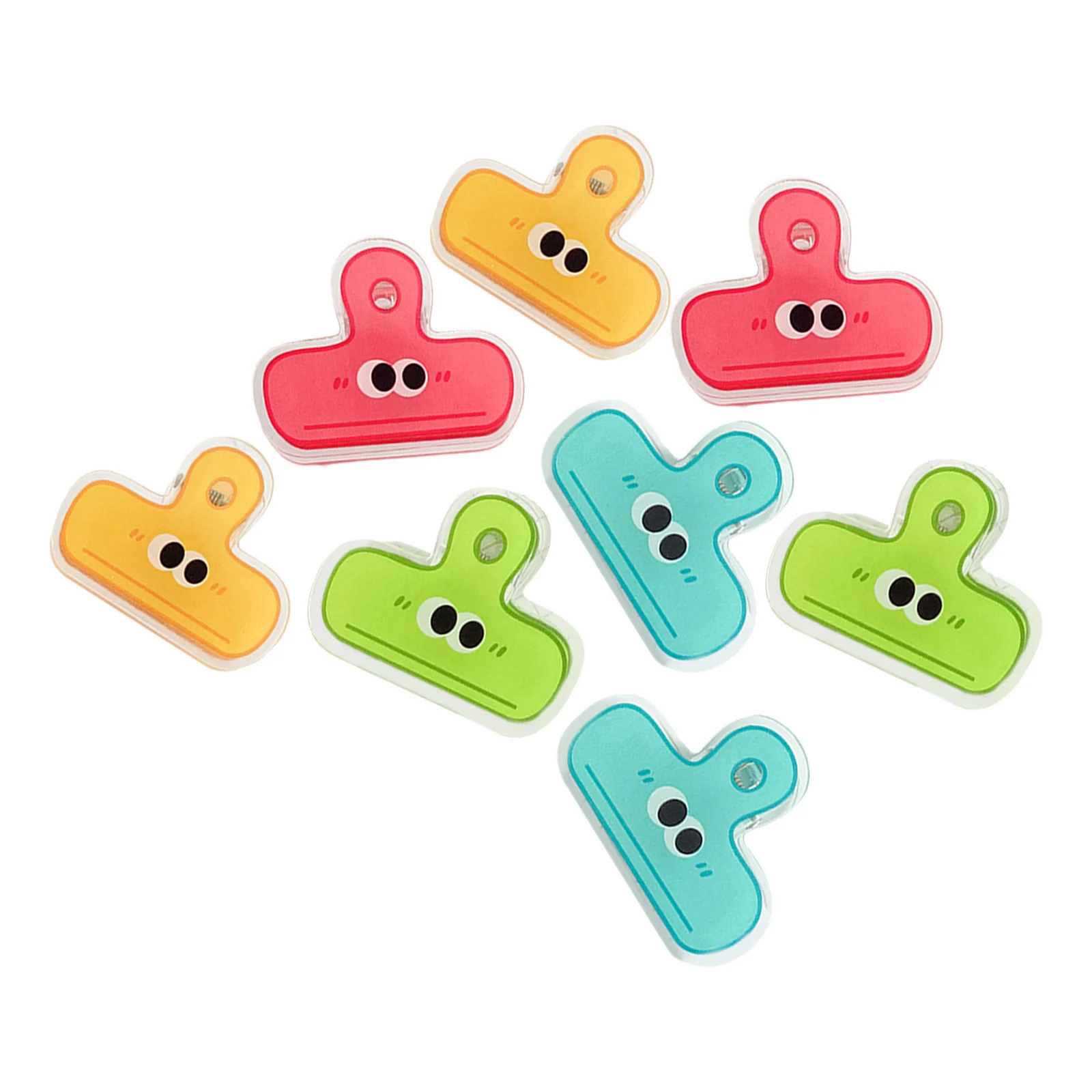 

8Pcs Plastic Paper Clips Binder Clips Multiuse Creative Clamp for Files Photos Notes School Office Supplies Test Paper Clip