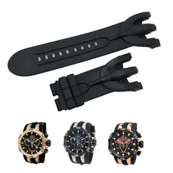 36mm Watchband for Invicta Series Diving Silicone Rubber Black Men's Wristband Watch Bracelets Replacement Straps