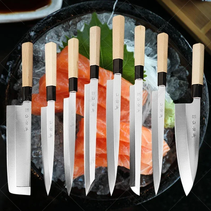 

WXCOO Japanese Chef Knife Sashimi Salmon Knife HighHardness Stainless Steel Sushi Slicing Knives Sharp Meat Cleaver Fish Knife