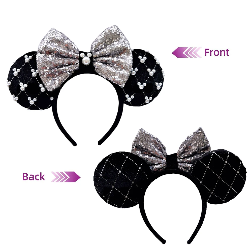 Mickey Mouse Headband Leopard velvet Ear Christmas Halloween Party Hairwear Cosplay Adult/Child Hairs Accessories For Women view 4