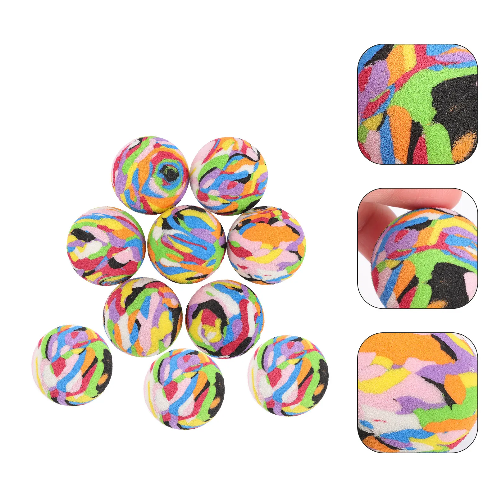 

10Pcs Golfing Training Balls Eva Wear-Resistant Elastic Balls Perfect for Home Stadium School Practice Reusable Golfing Supply