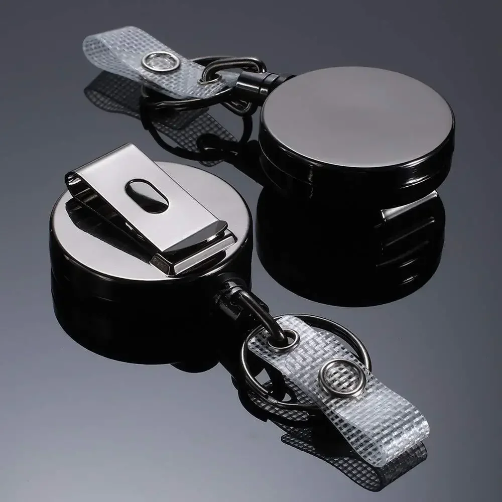 

1 шт. 4 см металлический выдвижной держатель для бейджа, клипса для удостоверения личности, чехол для бейджа, брелок, зажим для ремня, держатель для пропуска/рабочей карты