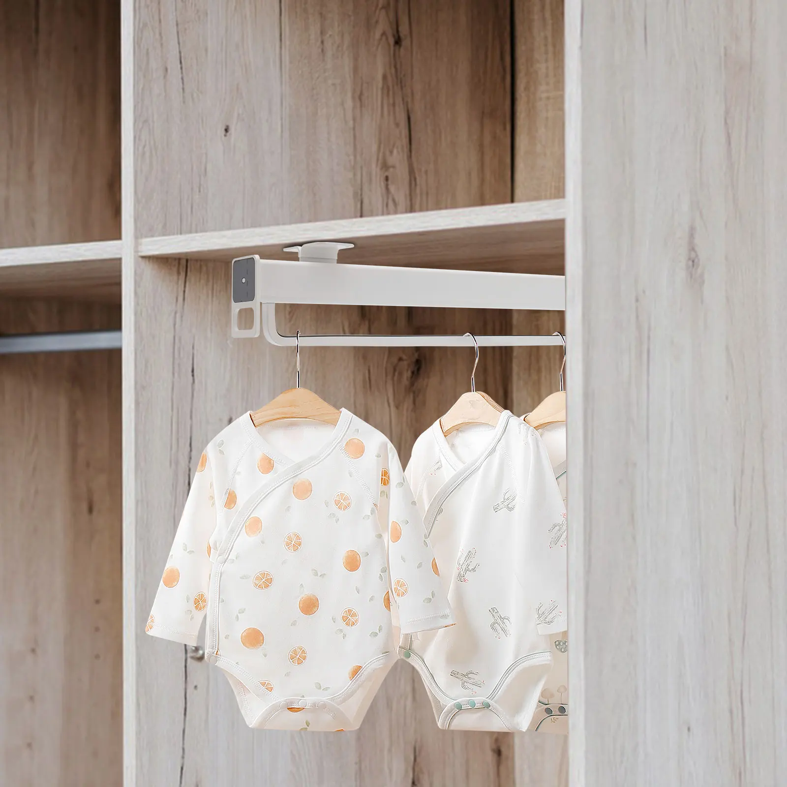 

Pull-Out Wardrobe Clothing Rail/Closet Rod White Strong Load-Bearing for Closets Storage Cabinets Kitchens Bathrooms