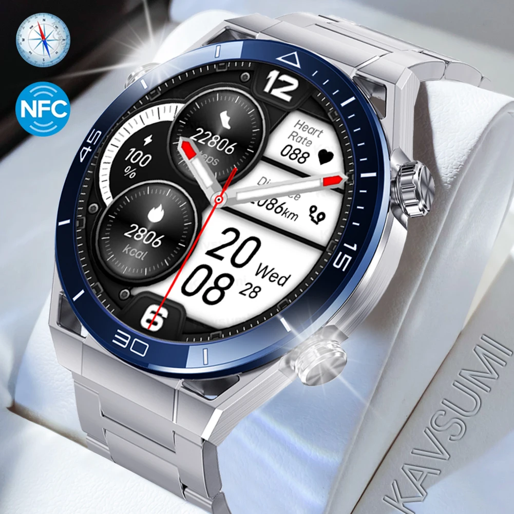 

DT UltraMate Men Smart Watch 1.5 inch 454*454 Screen Voice Call Watches ECG+PPG NFC Compass IP68 Waterproof smartwatch For IOS