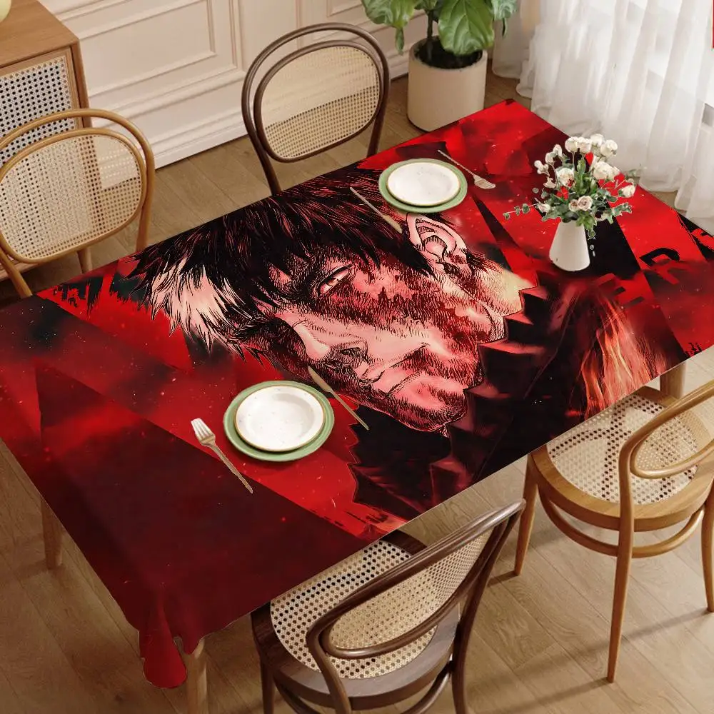 Anime Berserk Waterproof and Oil-proof Tablecloth Bedside Table Dustproof Decorative Cloth Living Coffee Tablecloth