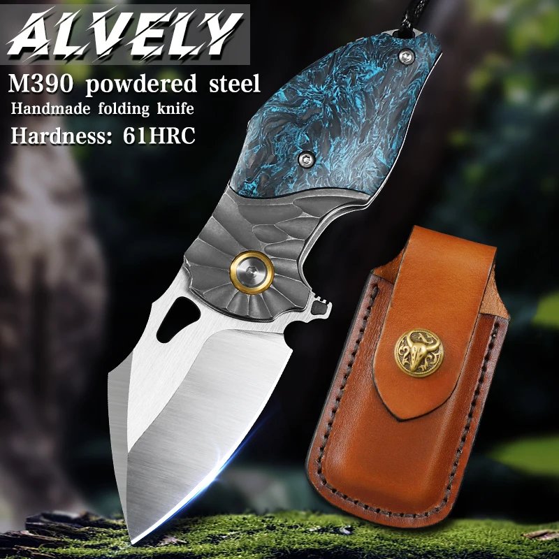 Made from high-quality M390 steel, this folding knife features a sharp and durable blade. It is a versatile pocket knife suitable for outdoor activities, camping, hiking, mountaineering, and as an everyday carry (EDC) tool.