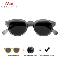 MEESHOW Retro Polarized Prescription Sunglasses Fashion Men Women Oval Business Myopia Glasses Classic Optical Sun Glasses