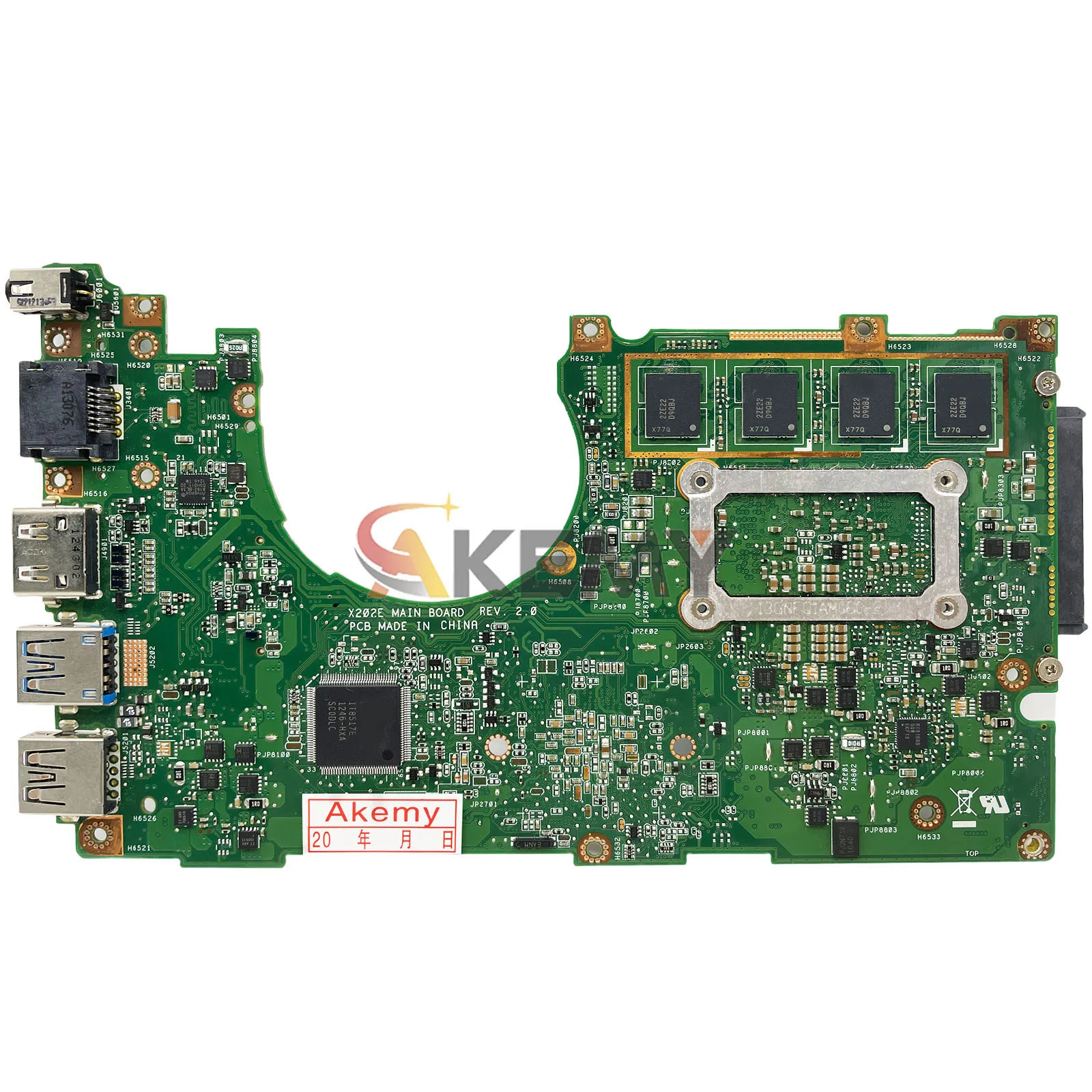 X202E X201EP Laptop Motherboard For ASUS VivoBook X202EV X202E X202EP Q200E S200E Mainboard With I3 I5 I7 CPU 100% tests OK stk view 2