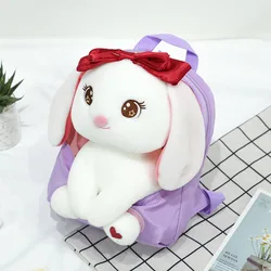 Cute Cartoon Rabbit Plush School Bags for Girls Plush Animals Backpacks Kids Stuff Backpack Kindergarten Toddler Backpacks