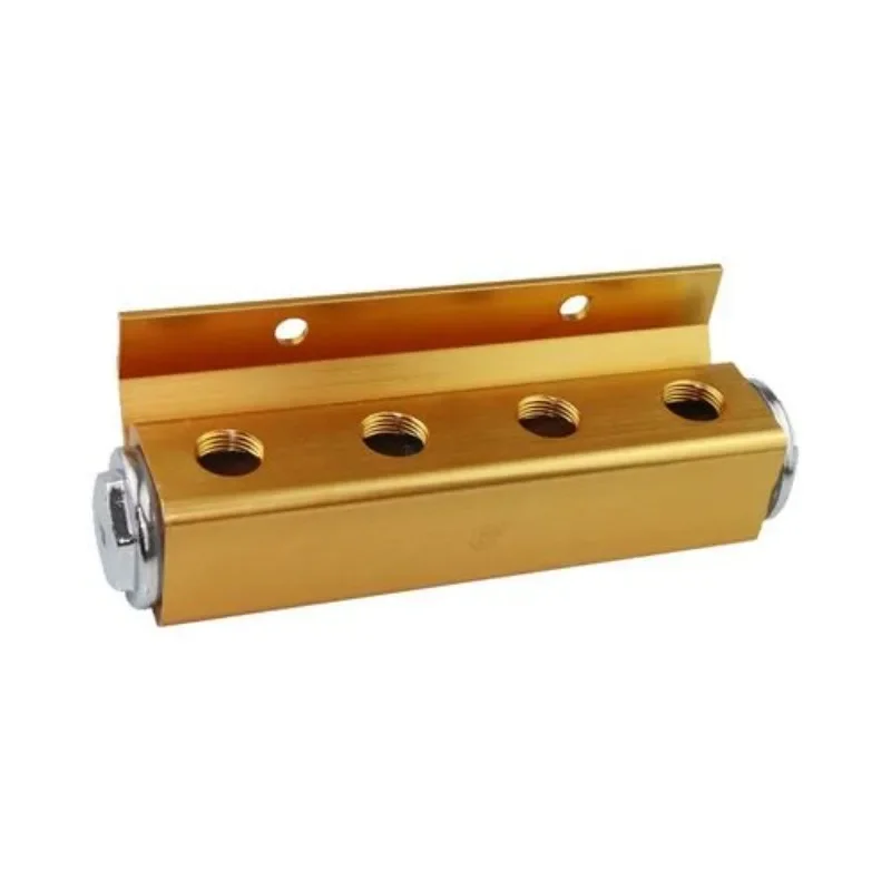 8 In 8 Out Brass Water Manifold With Flow Meter Water RegulatorEquipped With Handle Valve Hydraulic Water Distribution Equipment