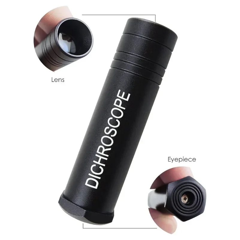 Hot Sale Gemstone Calcite Dichroscope Trichoic Gem Gemstones Gemological Testing 17mm Diameter Heavy Handheld Gem Spectroscope