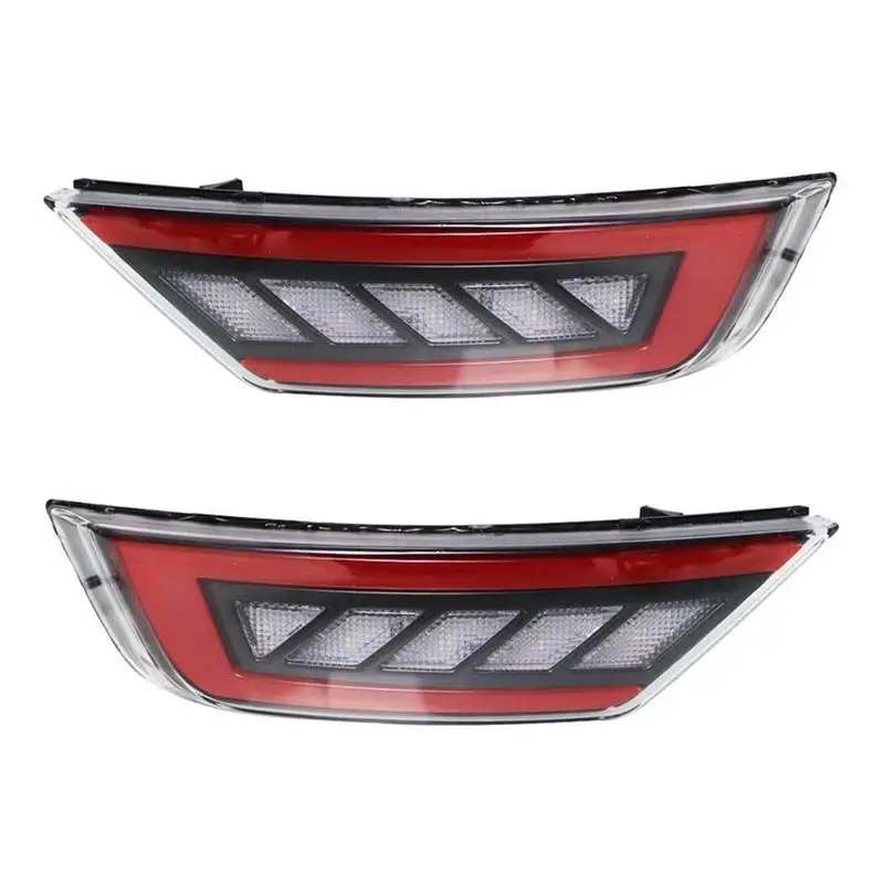 الخلفية إشارة الضباب مصباح LED عاكس ضوء لفورد فوكس 2 MK2 هاتشباك Ecosport الهروب كوغا 2009-2020 2 قطعة المصد الخلفي الإضاءة