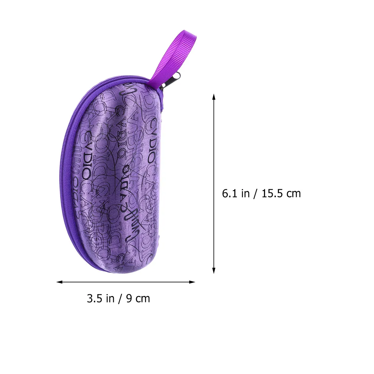 

Glasses Box Universal Portable Sunglasses Case with Zipper Peanut Shaped Glasses Box (Purple)
