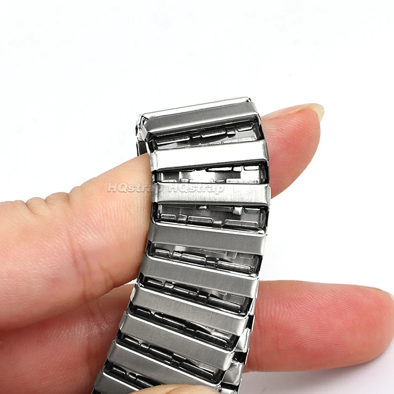 12mm 14mm 16mm 18mm 20mm 금속 탄성 스트랩 스테인레스 스틸 스트레치 확장 밴드 범용 교체 팔찌 액세서리