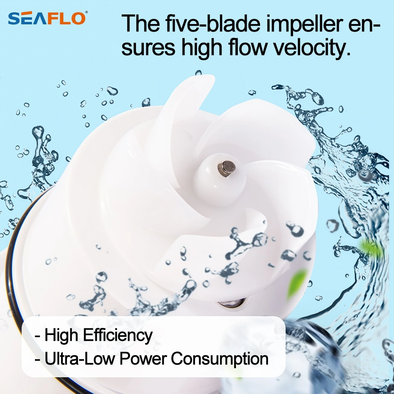 Seaflo Boat Water Pump Yacht Narrow Horizontal Automatic Bilge Pump Suction Pump Induction Drainage DC 12V24V image 3