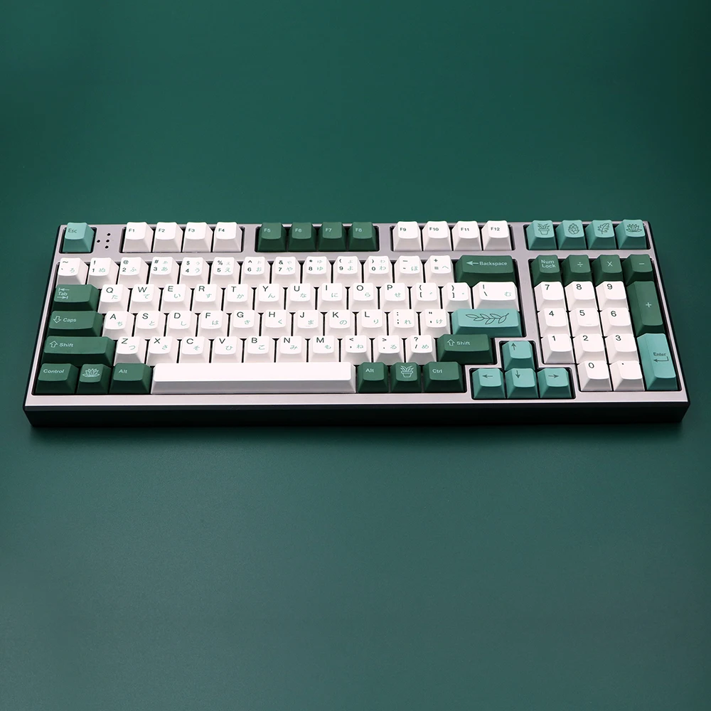 Imagem -06 - Gmk-key Botanical Keycap Pbt Cereja Perfil Alemão Francês Espanha Iso Corante Sub Keycaps para Tkl Gk61 Gmmk Pro 7u Azerty Teclado Boné