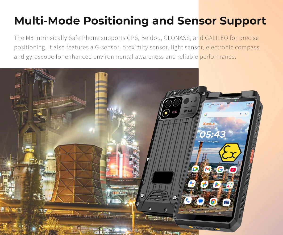 

Shockproof 8800Amh Mobile Android Telefon Celular Antiexplosivo Intrinsically Safe Cellphone Reader Ip68 ATEX Mobile IECEx Phone