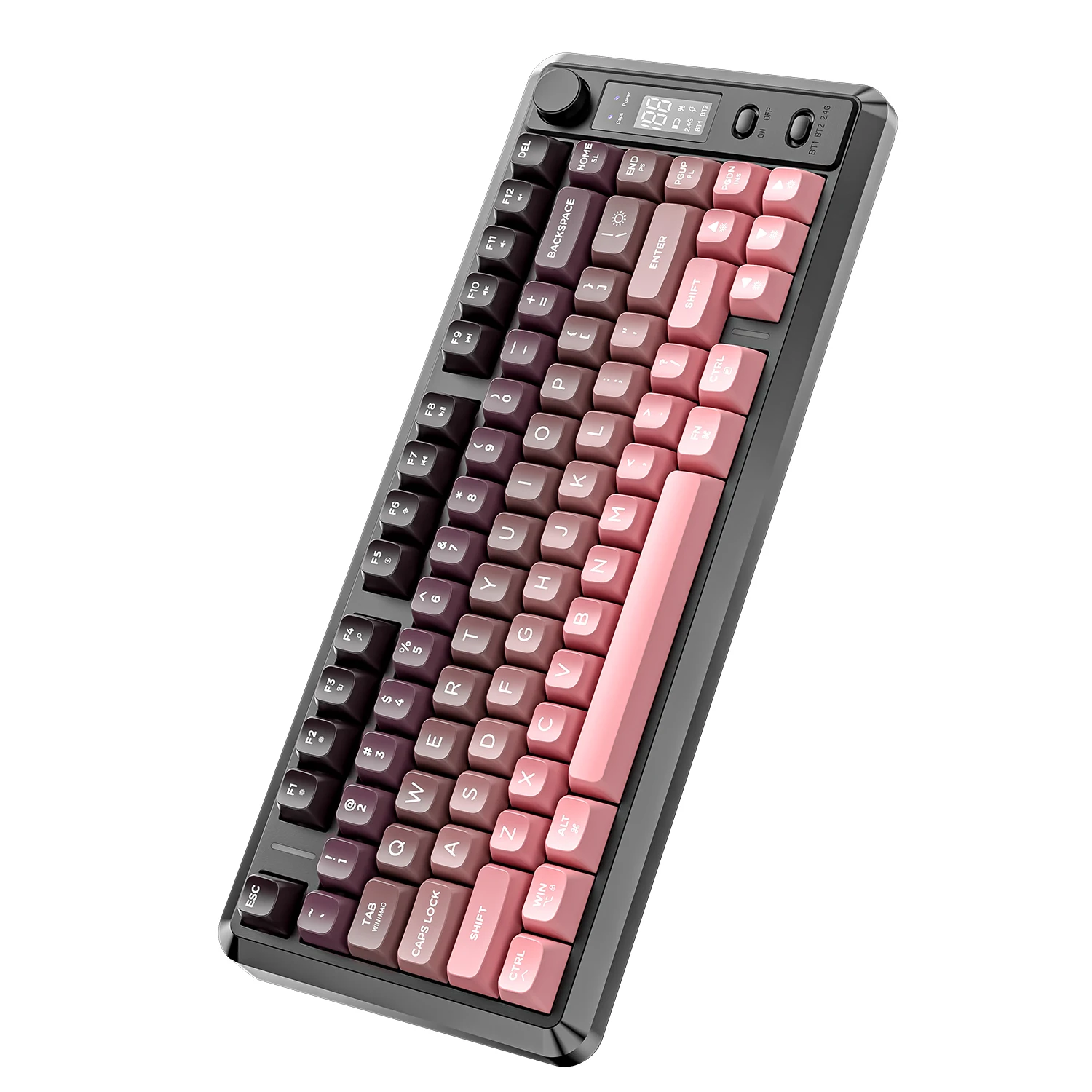 

M75 Wireless Keyboard, Bluetooth Dual-mode, PBT Gradient Ball Cap,Display Screen