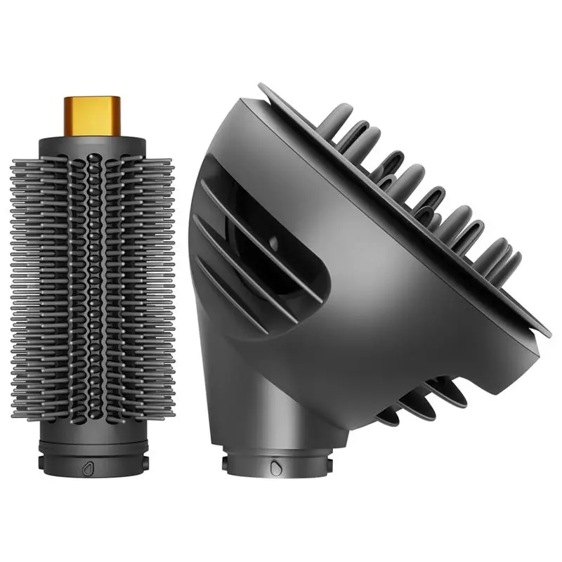 

New Factory Round Volumizing Brush Attachment And Wave Curl Diffuser For Dyson Airwrap HS01 HS05 HS08 Curling Iron Tools A