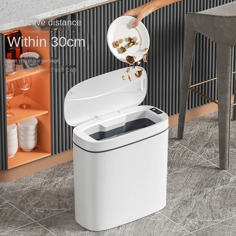 

Automatic Toilet Compost Multi-functional Kitchen Sensing Trash Bin Intelligent Can Household Waste Electric Storage Bucket