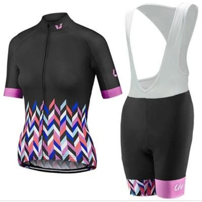 2023 Women Summer Short Sleeve Cycling Clothing LIV Road Bike Jersey Set BIB Gel Shorts Sport Suit Female Bicycle Clothes