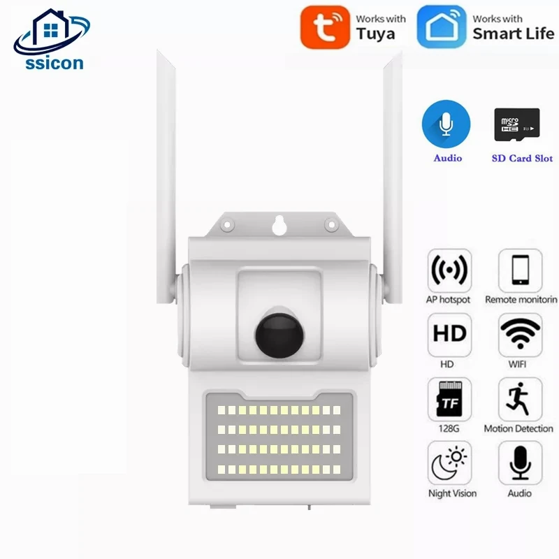 

1080P Tuya Smart Home IP Camera Waterproof Two Way Audio 3.6mm Lens CCTV Outdoor Security Wireless Camera