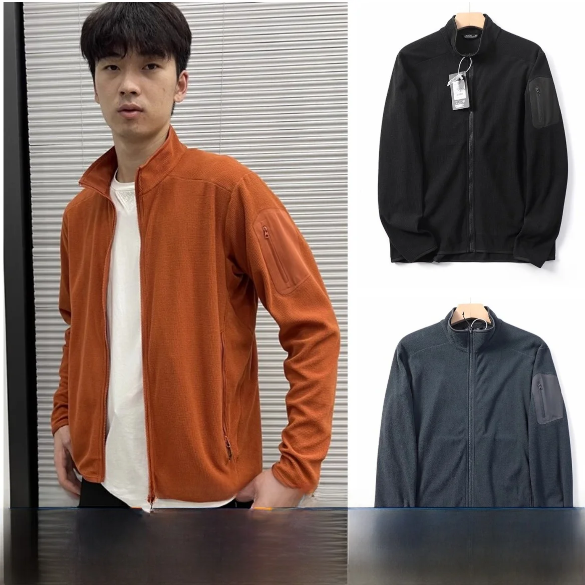 

P00 id Velvet Windproof Warm Moisture ng Breathable Autumn Glued ket Outdoor Middle Layer Fce Jaet