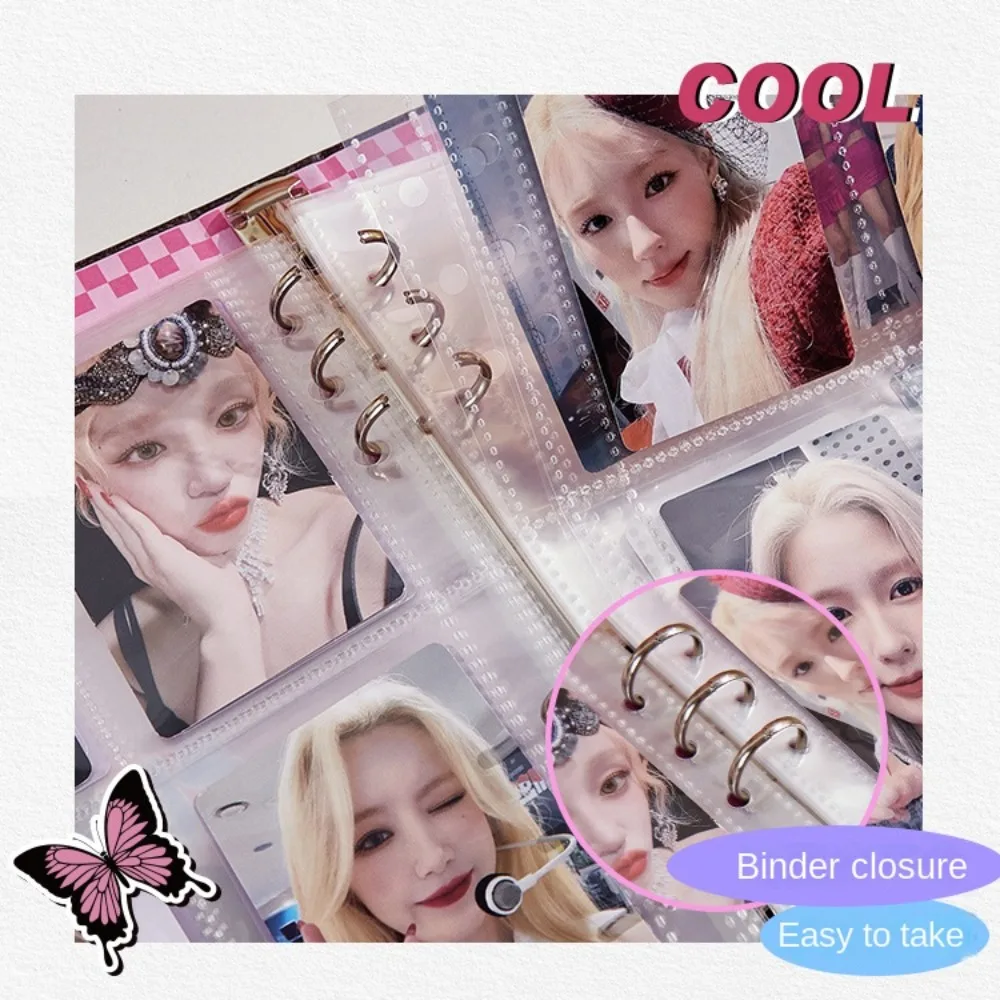 3 Inch Butterfly Photocard Album Loose-Leaf Cartoon Cat Binder Photocard Holder Protector Retro Style Collect Album Notebook