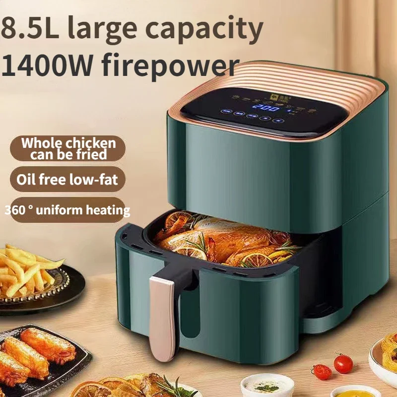 8.5L Smart Air Fryers Large-capacity Household Multi-functional Smart Oil-free Smokeless Electric Oven AirFryers 220V