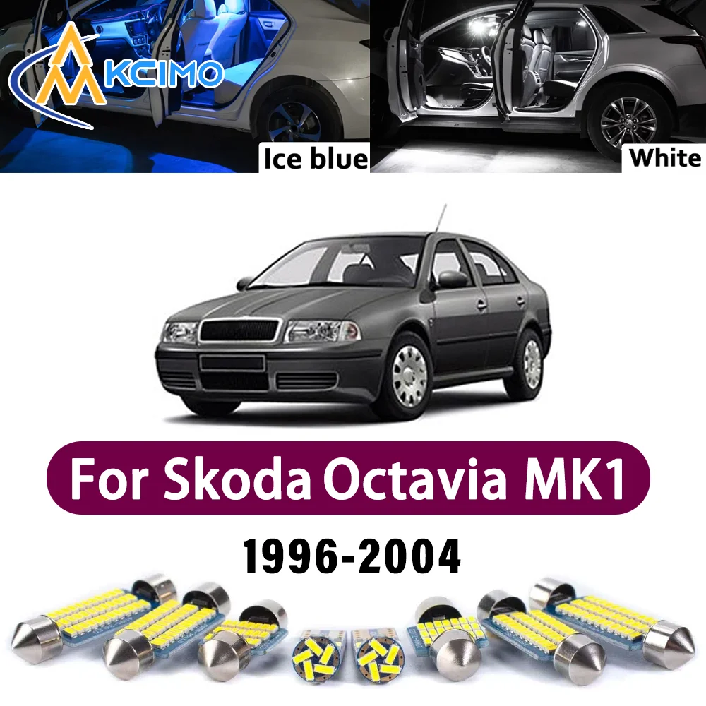 

Error Free LED Interior Light Kit for Skoda Octavia MK1 1U 1996-2004 Premium Bright Dome Trunk Mirror Reading Lamps Canbus
