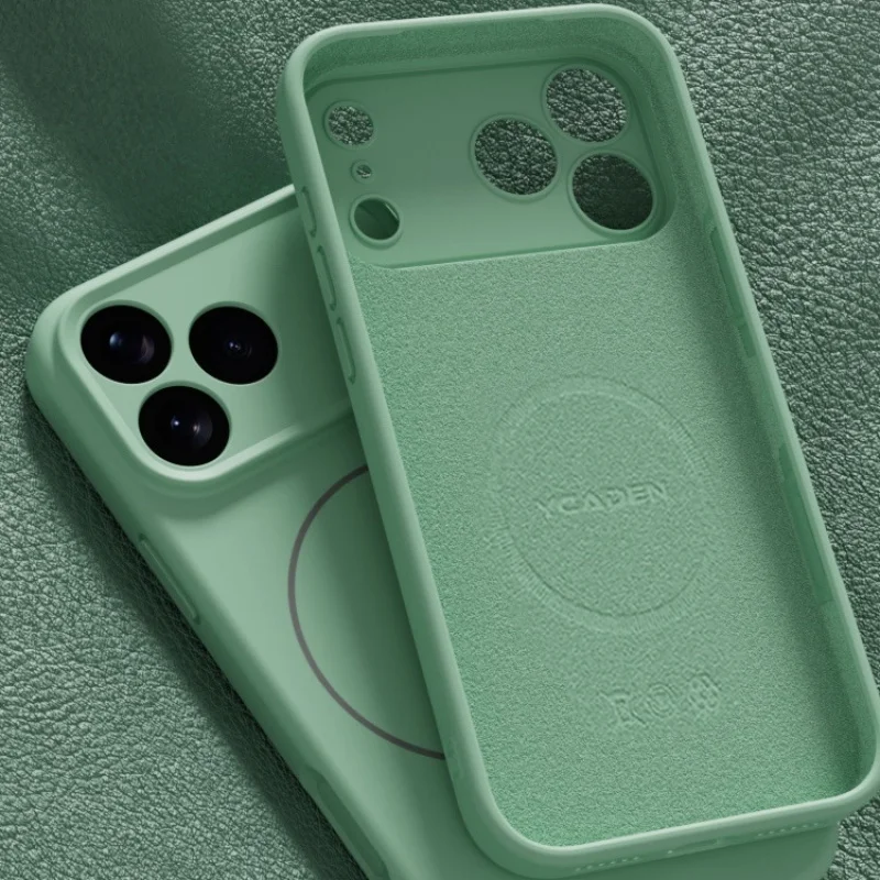 Compatible with Apple iPhone 17, iPhone 17 AIR, thin ring protective case, liquid silicone magnetic, suitable for iPhone 17 Pro