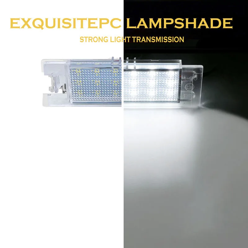 2Pcs Canbus Error Free LED Number Plate Lamp For Jeep Renegade 2015 2016 2017 2018 2019 2020 2021 License Plate Light Assembly - view 3