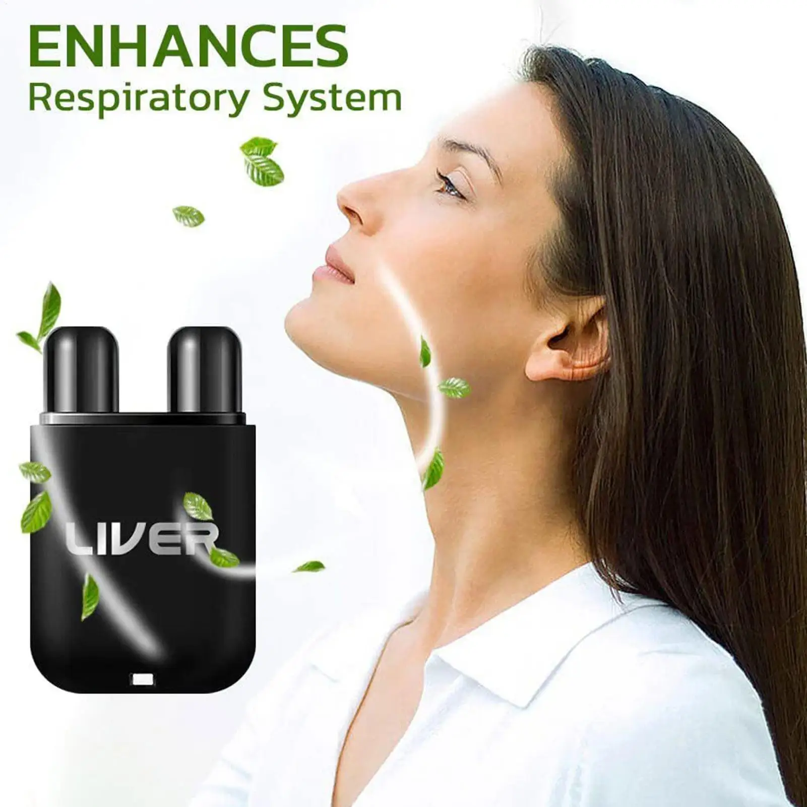Herbal 2-hole Energizing And Refreshing Nasal Inhaler Aromatherapy Energy Bar Herbal Repair Nasal Box Nose-Inhaling Cooling Oil