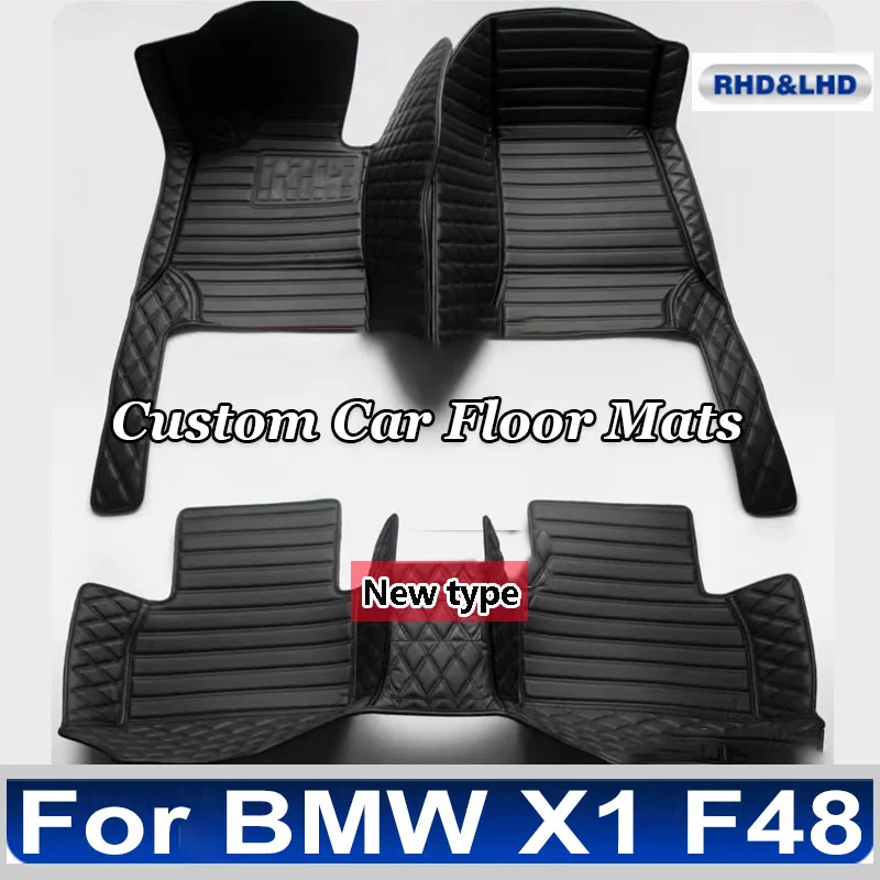 

Автомобильные коврики на заказ для BMW X1, F48, 2015, 2016, 2017, 2018, 2019, 2020, 2021, 2022 года, детали интерьера автомобиля, автомобильные аксессуары, ковер