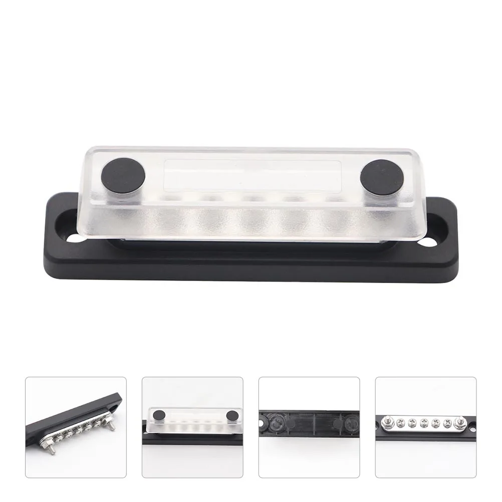 

1pc Flame-Retardant Bus Bar Block Professional Terminal Block For Car Truck Boat Rv Distribution Junction Wire Cleaning