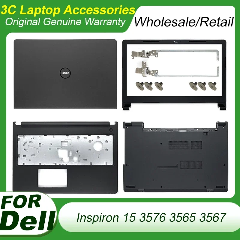 

Новинка для ноутбука Dell Inspiron 15 3576 3565 3567, задняя крышка ЖК-экрана, передняя рамка, верхняя Подставка для рук, петли, нижняя искусственная черная