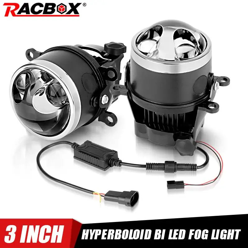 

3 Inch Bi-Led Fog Light 12V Hi Lo Beam Laser Projector Lens Foglamp For Honda Accord Civic CR-Z Ford Focus Fiesta Nissan Vivaro