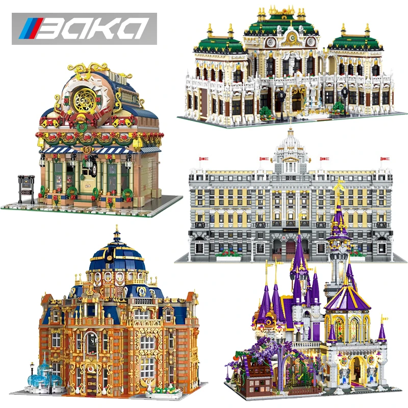 

Creative City Street View Building Blocks Set MOC Royal Planetarium Models Bricks Desktop Decoration Diy Toys For Adults Gifts