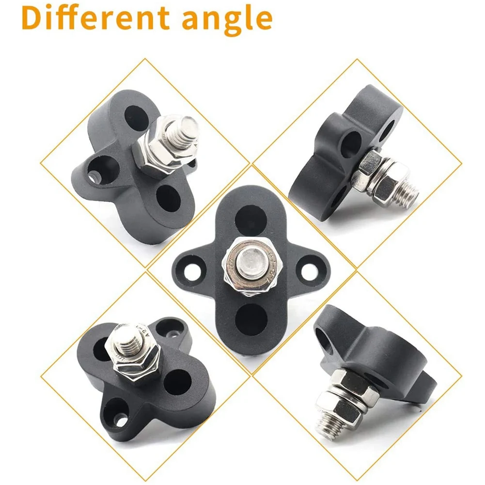 

6Pcs 5/16 Inch DC 48V Busbar Power Terminal Block M8 Positive Negative Power Distribution Stud For RV Ship Boat-B61B