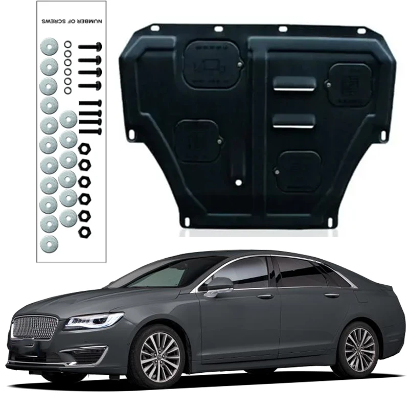 Car Accessories Black Under Engine Guard Mudguard Board Splash Shield Mud Fender Plate Panel For LINCOLN MKZ 2016-2020 2.0T 2019