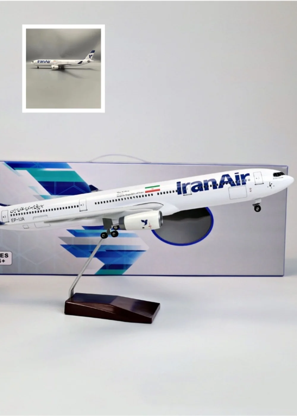47cm Scale Plane Model Air-bus Air Iran A330 Airways Airplane Airline Adults Fun Plane Model With Landing Gear Resin Plane Gift