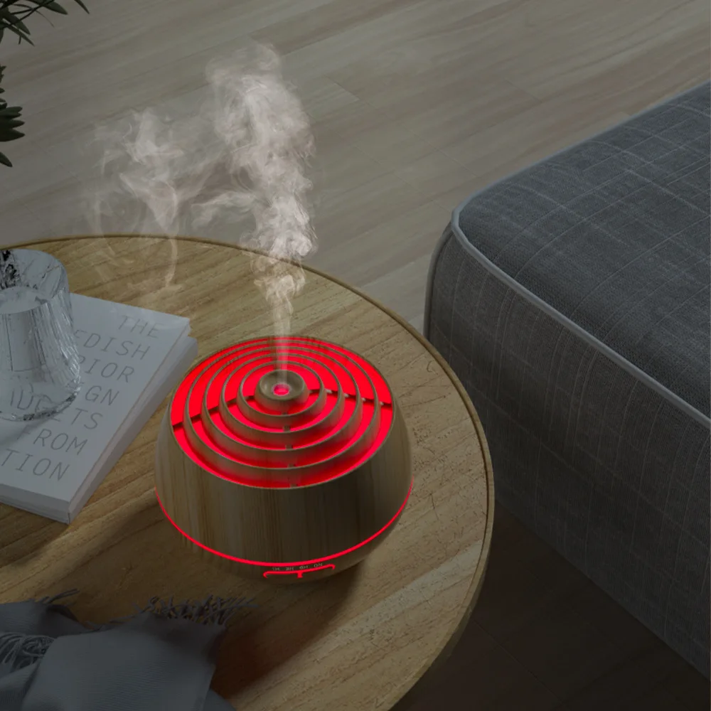 2022 USB 300ML Máy Tạo Độ Ẩm Không Khí Điện Máy Khuếch Tán Tinh Dầu Phun Sương Vân Gỗ Bộ Tinh Dầu Thông Di Động Mới Thời Trang Cho Xe Hơi Tại Nhà xe Ô Tô