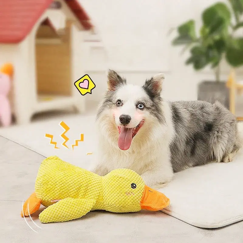 Duck Shape Dog Toy Quacking Pet Toys for Small Large Dog Cat Durable Puppy Molar Chew Toy Fun Interactive Plaything Dog Supplies