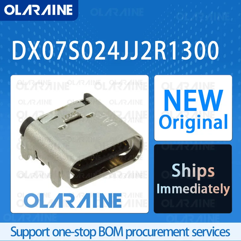 

20/50/100Pcs DX07S024JJ2R1300 100% brand new and original IC chip USB connector 24 Contact 5 A