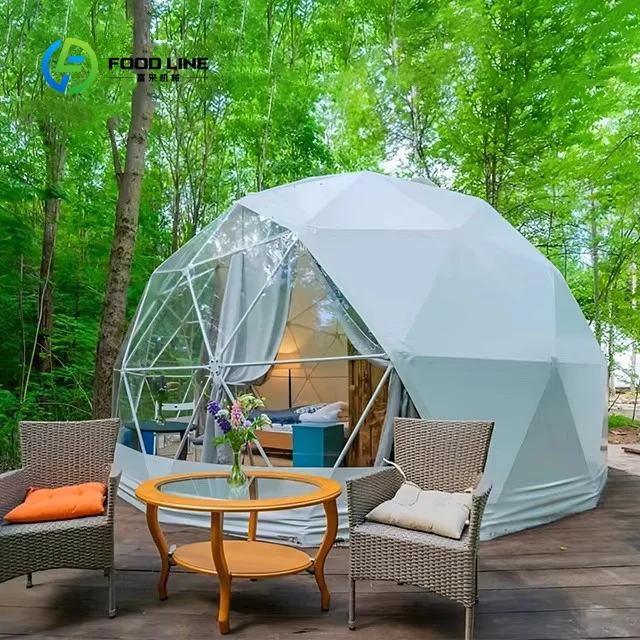 Custom Half Dome Geodesic Tent, Wear-resistant Coated PVC Luxury Glamping House for Outdoor Performance Events