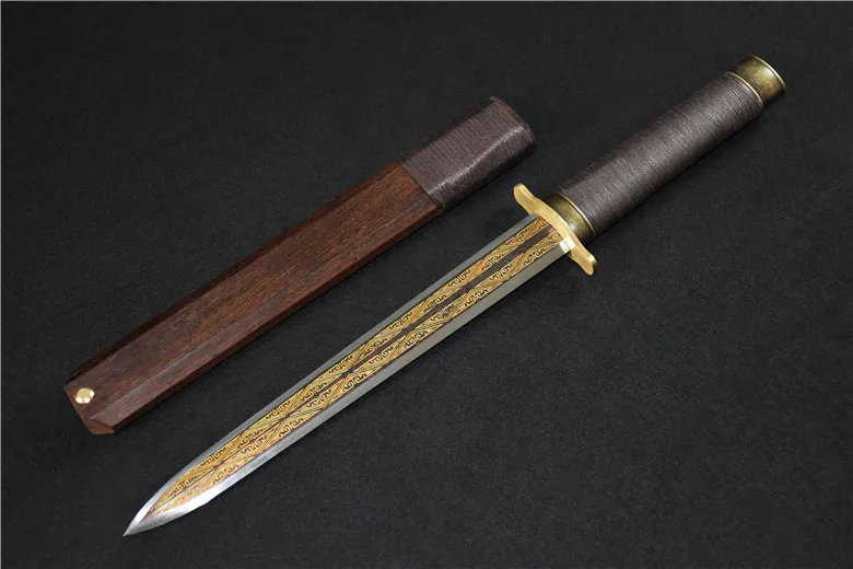 47.5cm medieval short sword Real Steel battle preparation Kung Fu Martial Arts training Sharp weapon fighting katana