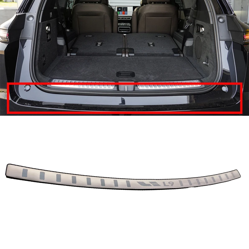 

Stainless Steel Car Accessories For Lixiang L9 Trunk Trim Rear Bumper Protector Door Sill Scuff Plate 2022 2023 2024